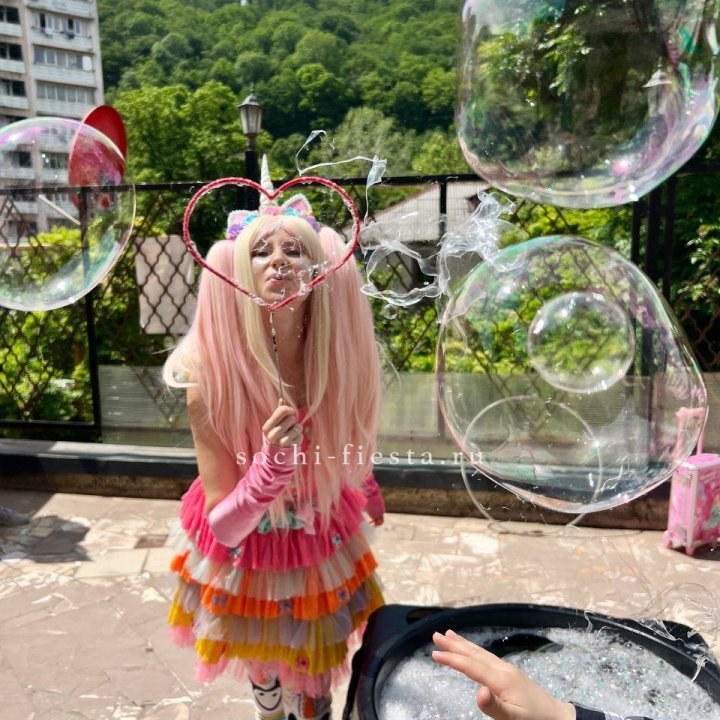 Шоу мыльных пузырей в Барнауле