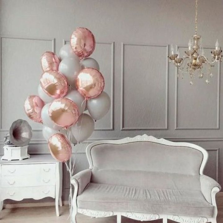 Фонтан шаров "Софт рози" в Барнауле