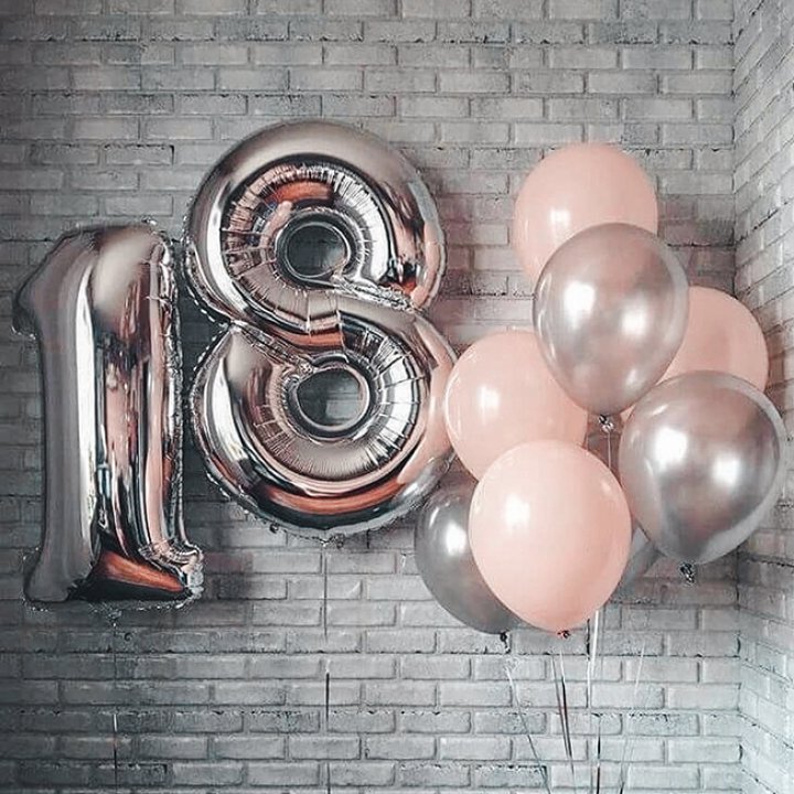 Фольгированный шар Серебряная Цифра в Барнауле