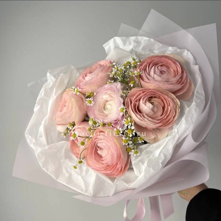 Ранункулюсы с ромашками в Барнауле