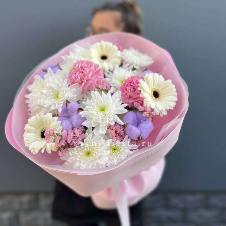 Букет цветов "Пинк спринг" в Барнауле