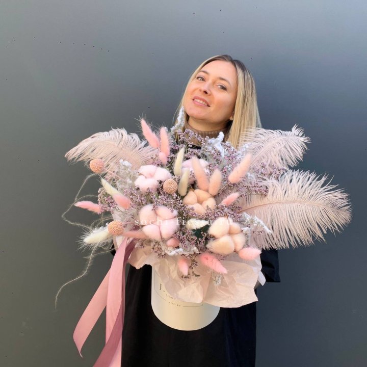 Авторский бокс с сухоцветами в Барнауле