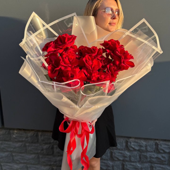  Букет  высоких роз 15 шт в Барнауле