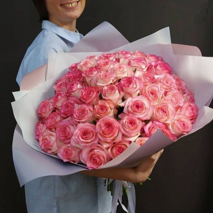 101 роза Джумилия в оформлении  в Барнауле