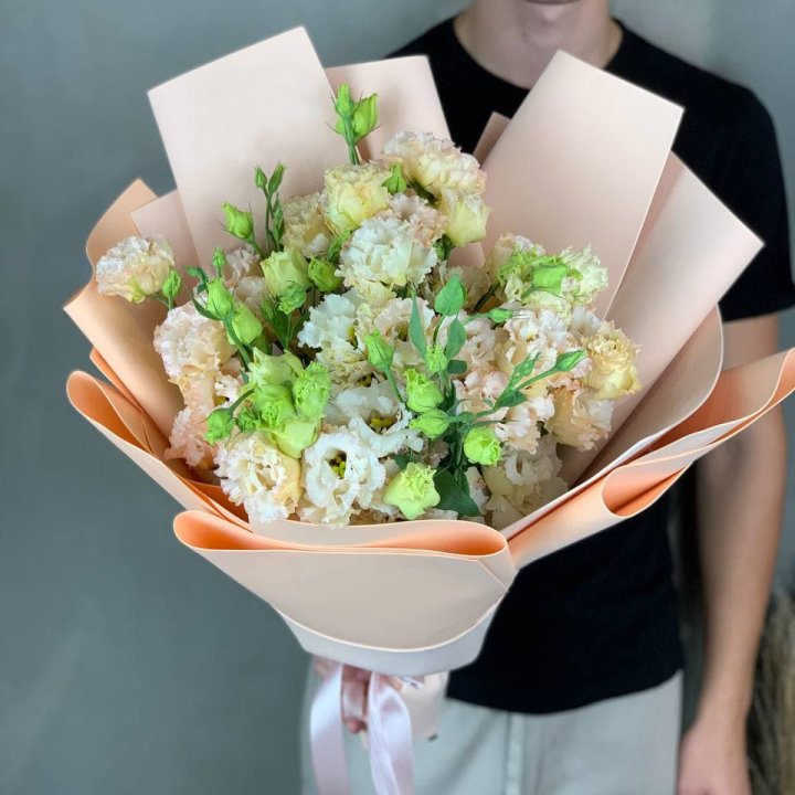 Букет эустом "Крем" в Барнауле