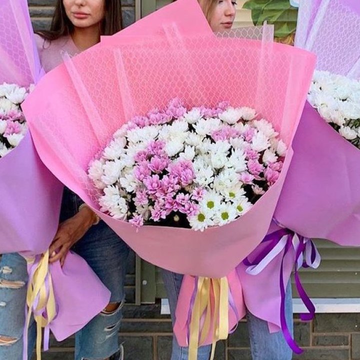 Букет хризантем №3 в Барнауле