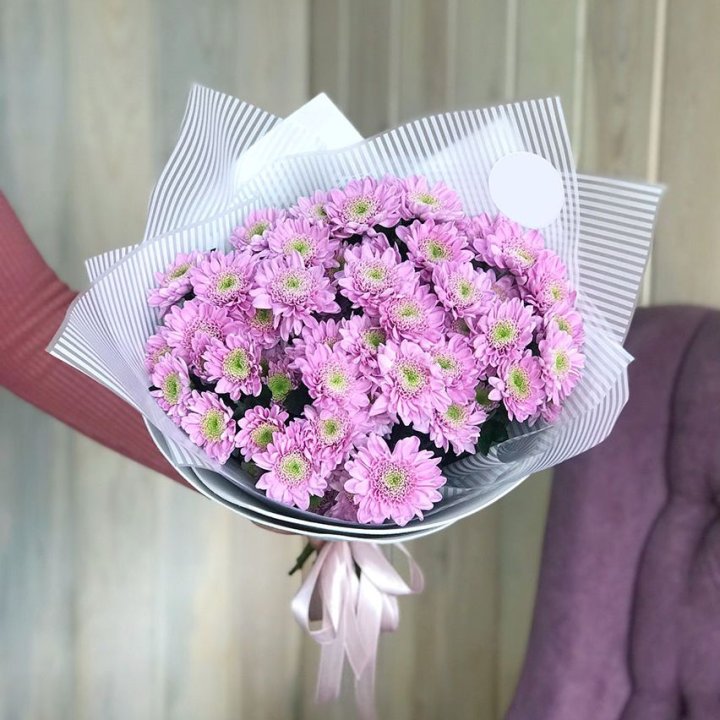 Букет розовых хризантем в Барнауле