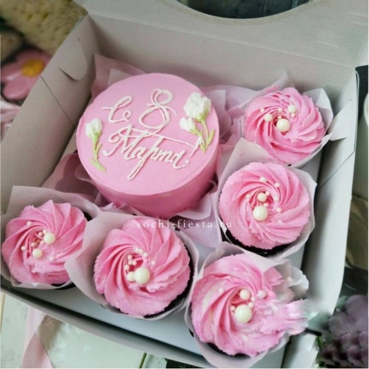 Капкейки и бенто-торт "8 марта!" в Барнауле