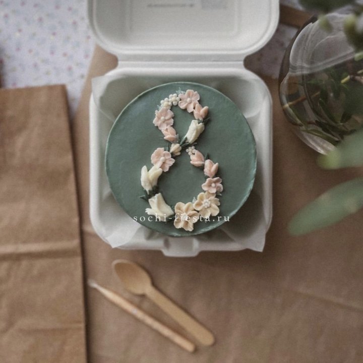 Бенто-торт "8 марта" green  в Барнауле