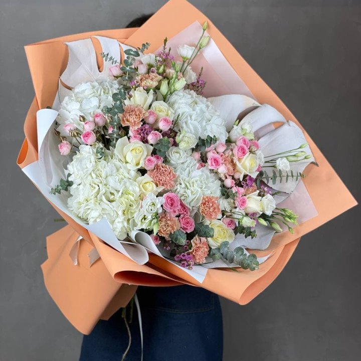 Макси-букет кремовый в Барнауле