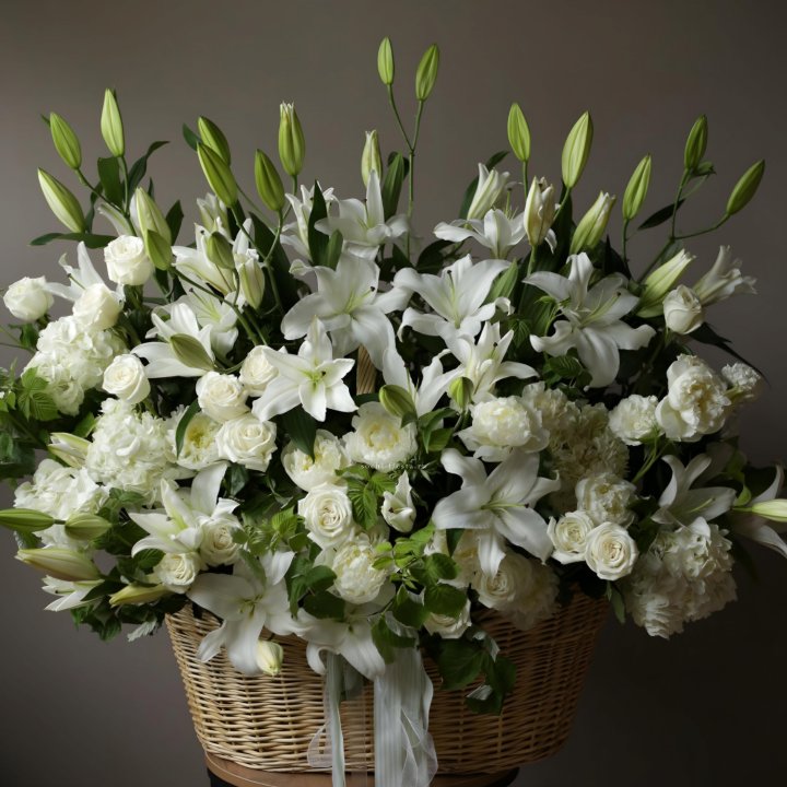 Цветочная корзина макси №3 в Барнауле