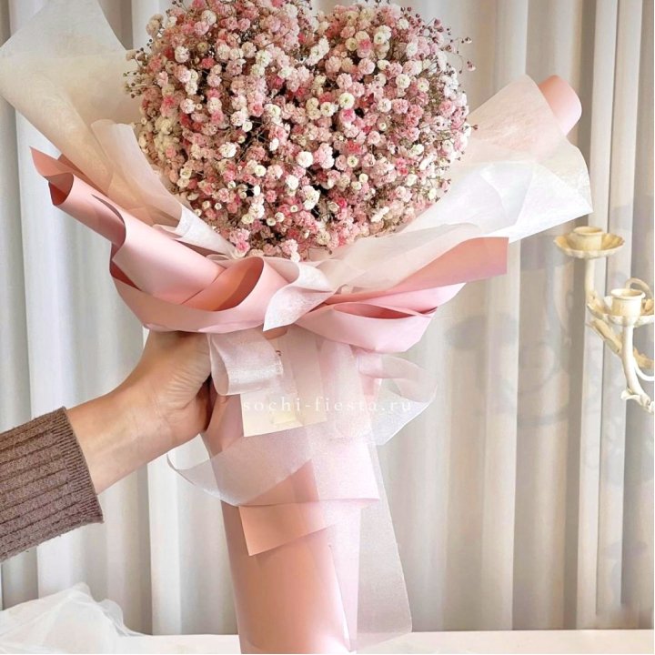 Сердце из гипсофилы  в Барнауле