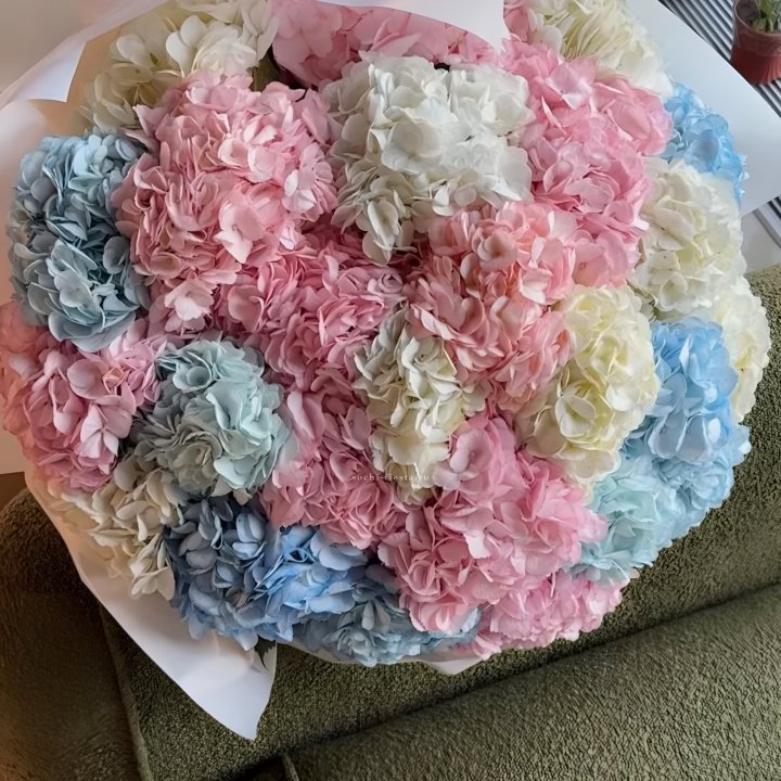 Букет гортензий микс в Барнауле