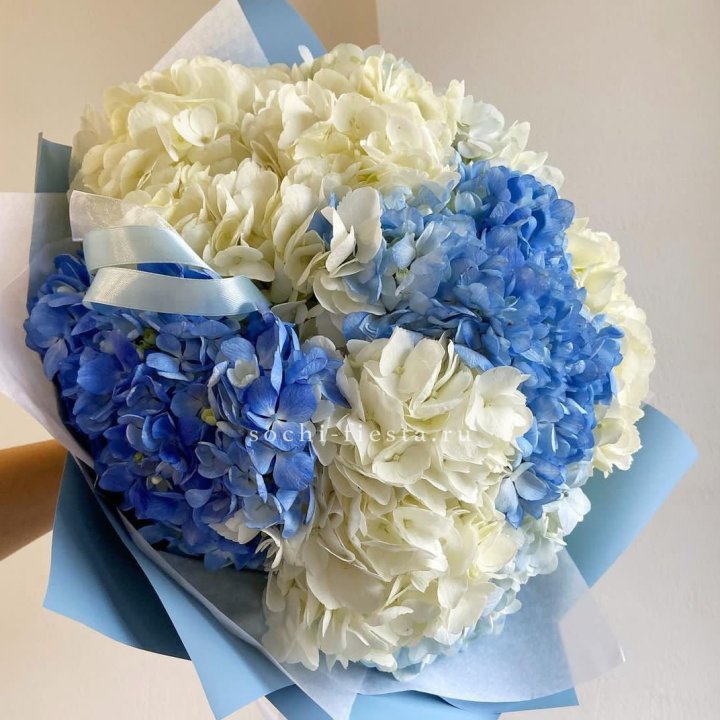 Букет гортензий "Голубая лаза" в Барнауле