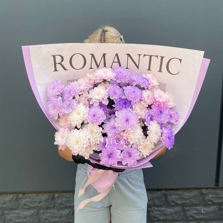 Букет сиреневых хризантем в Барнауле