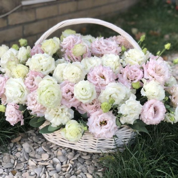 Корзина с эустомой в Барнауле