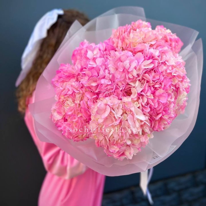 7 ярко розовых гортензий в Барнауле