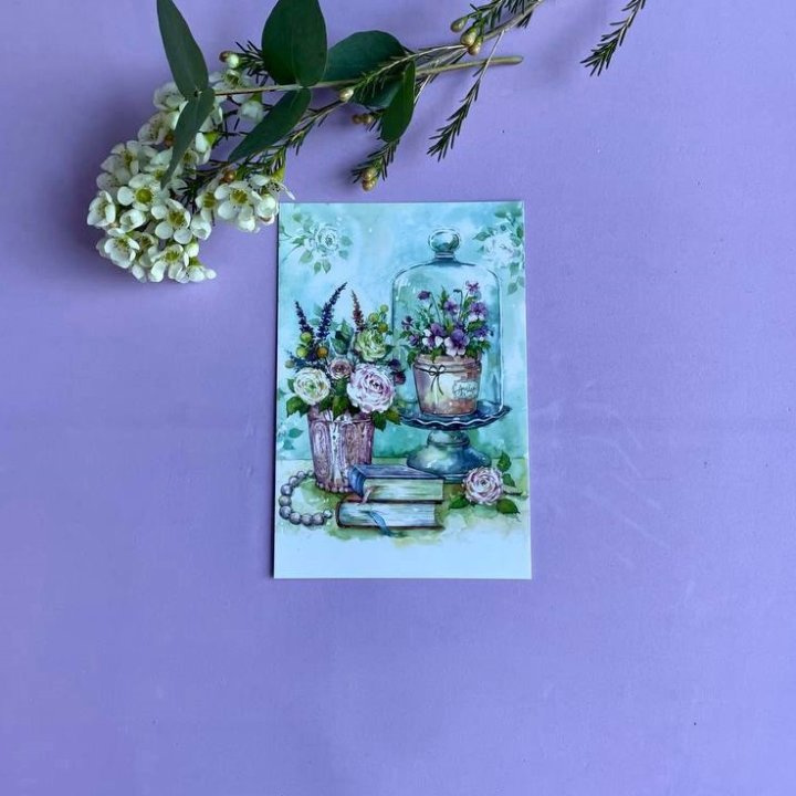 Открытка к букету "Книги" в Барнауле