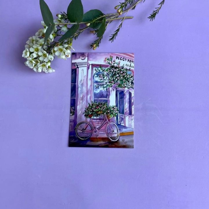 Открытка к букету "Розовый" в Барнауле