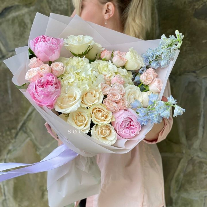 Букет с пионами "Богема" в Барнауле