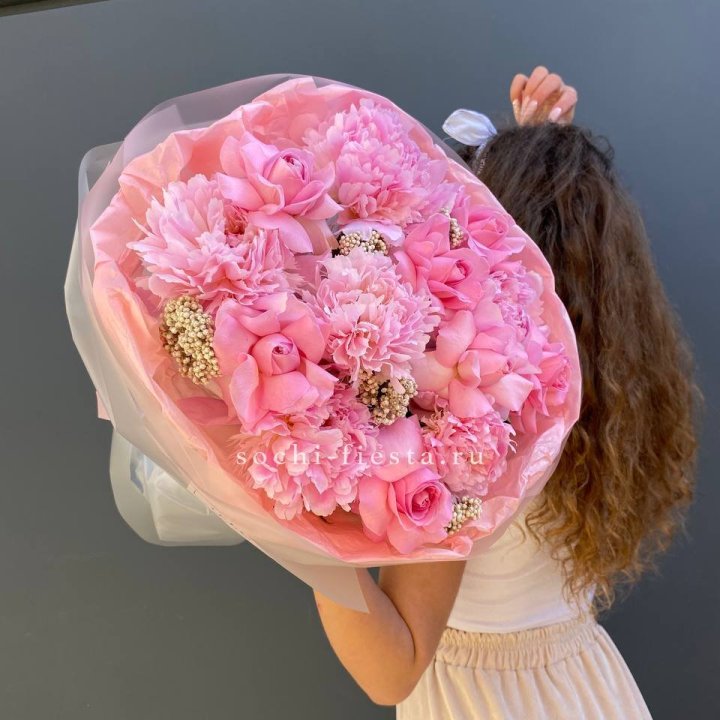  Букет с пионами "Пинки" в Барнауле