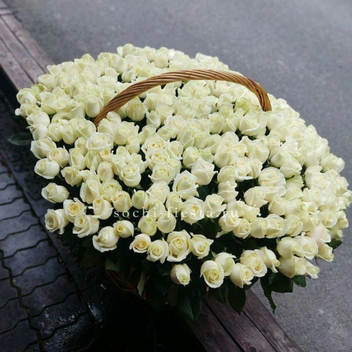 303 розы в корзине в Барнауле