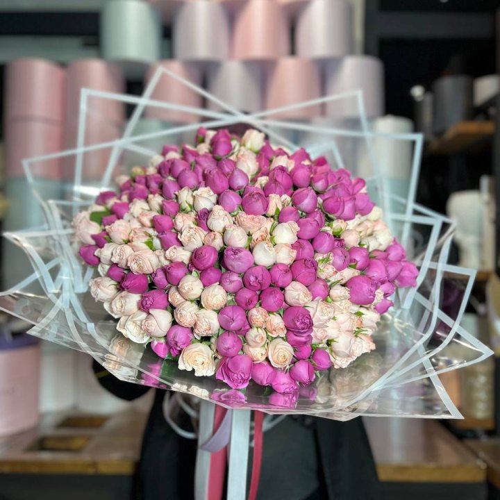 101 кустовая пионовидная роза в Барнауле