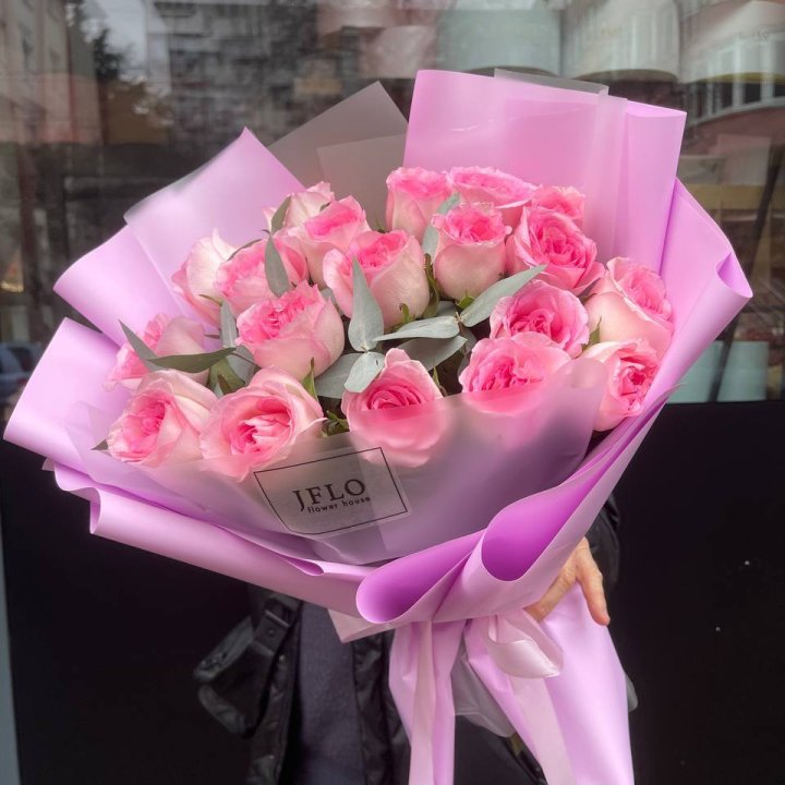  19 розовых роз в Барнауле
