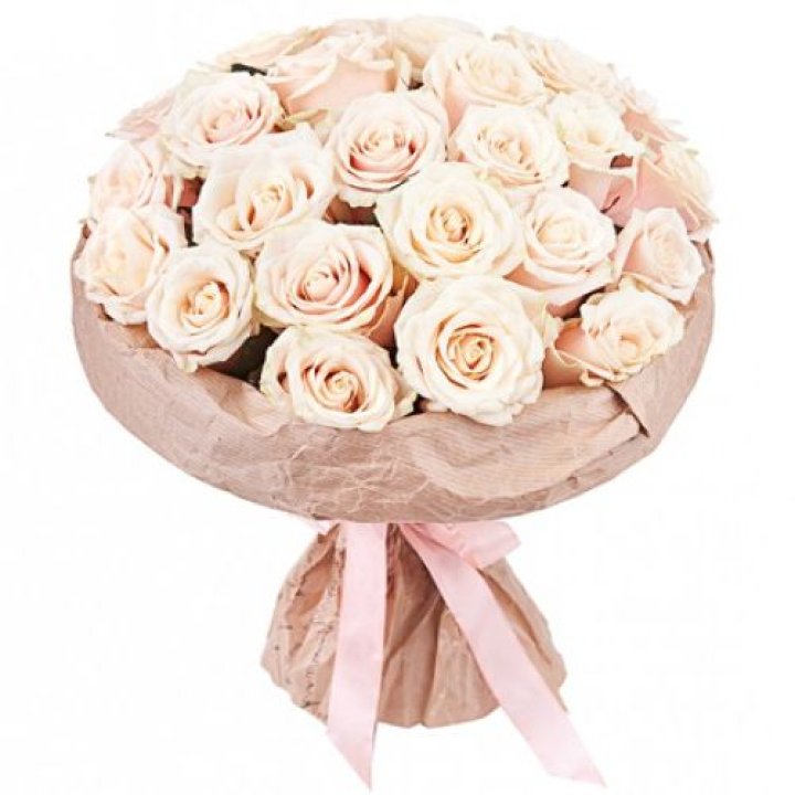 25 кремовых роз "Craft" в Барнауле