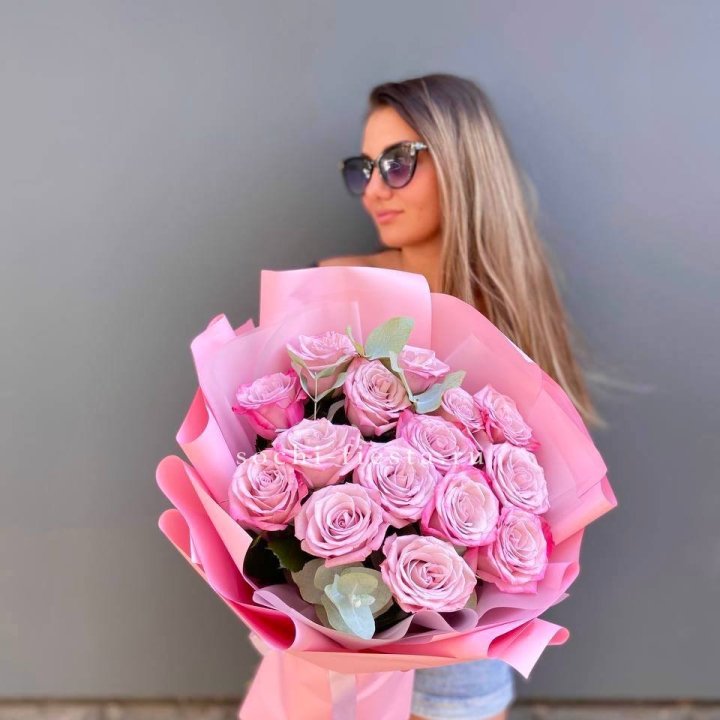 Букет розовых роз 2 в Барнауле