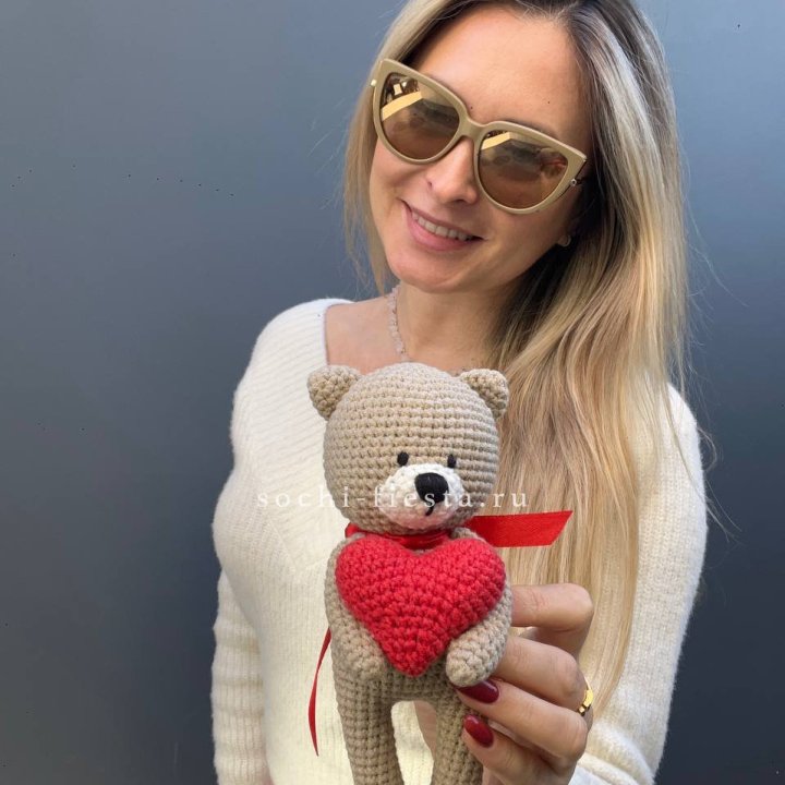 Мишка с сердцем ручной работы в Барнауле