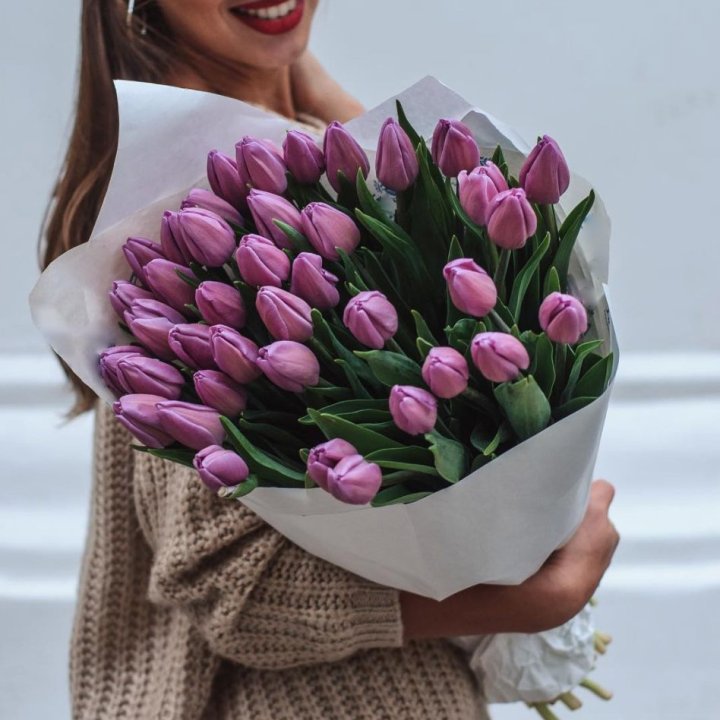 39 сиреневых тюльпанов в Барнауле